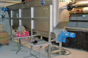  Hofmatt: Integration des Huber RoWin Abwasserwärmetauschers in einem Lagerraum neben der Heizzentrale im Keller des Gebäudes 